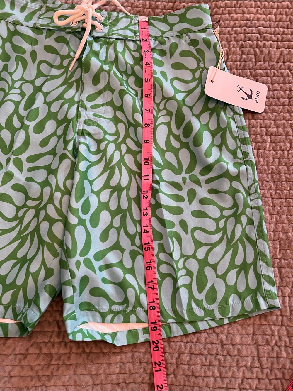 Patterned Men’s Swim Trunks - Picture 2 of 4